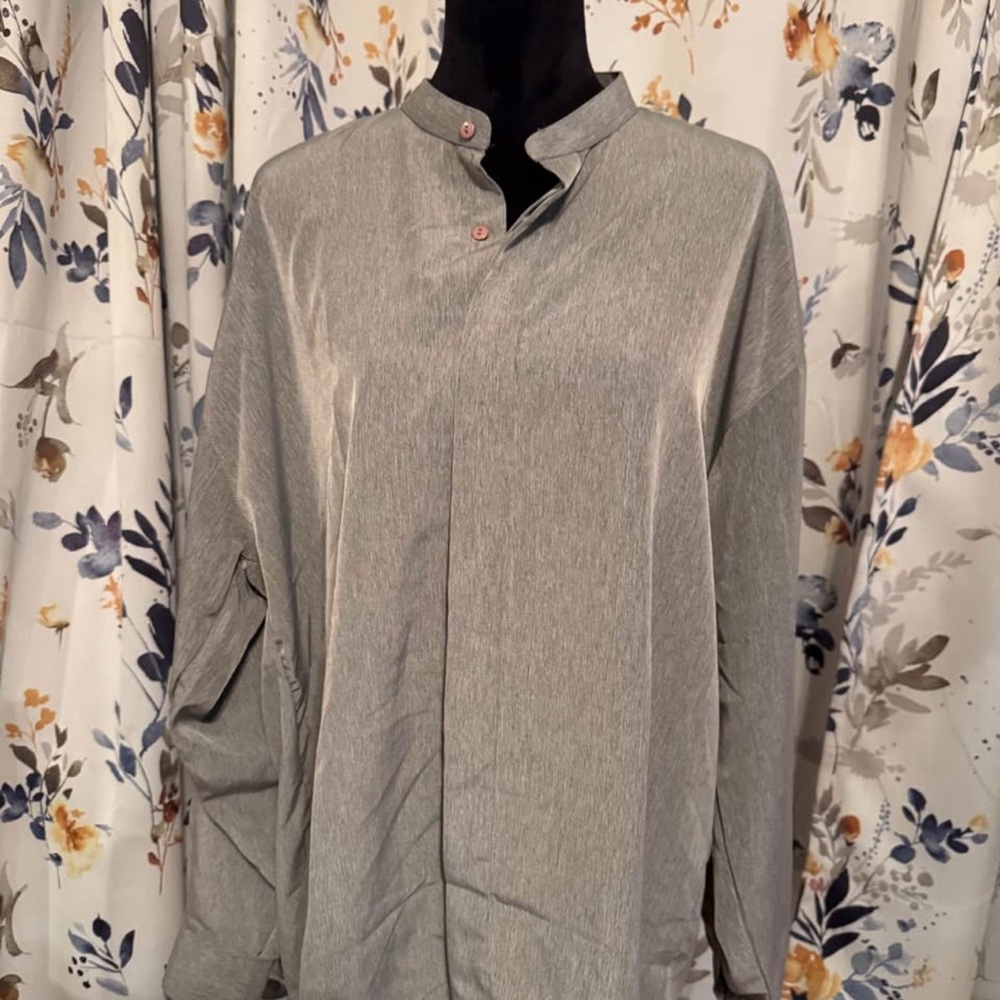 Men’s Pavoi Gray Long Sleeve Shirt Size XL